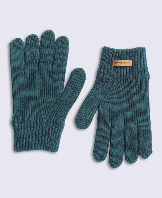 Kids Rowan Knitted Gloves - Teal