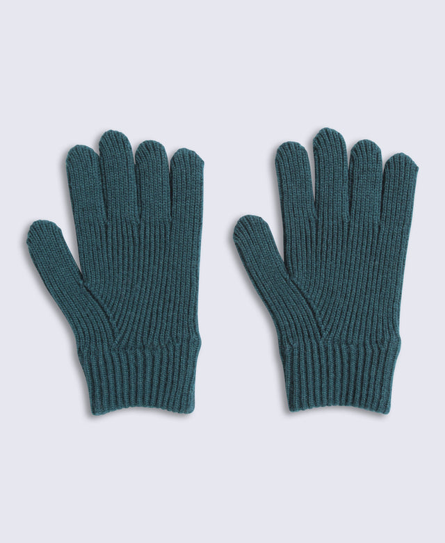 Kids Rowan Knitted Gloves - Teal