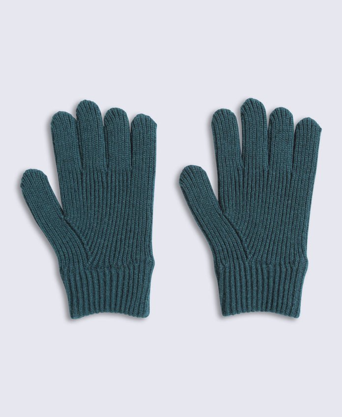 Kids Rowan Knitted Gloves - Teal