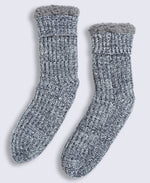 Leo Mens Cosy Grippy Slipper Socks - Navy