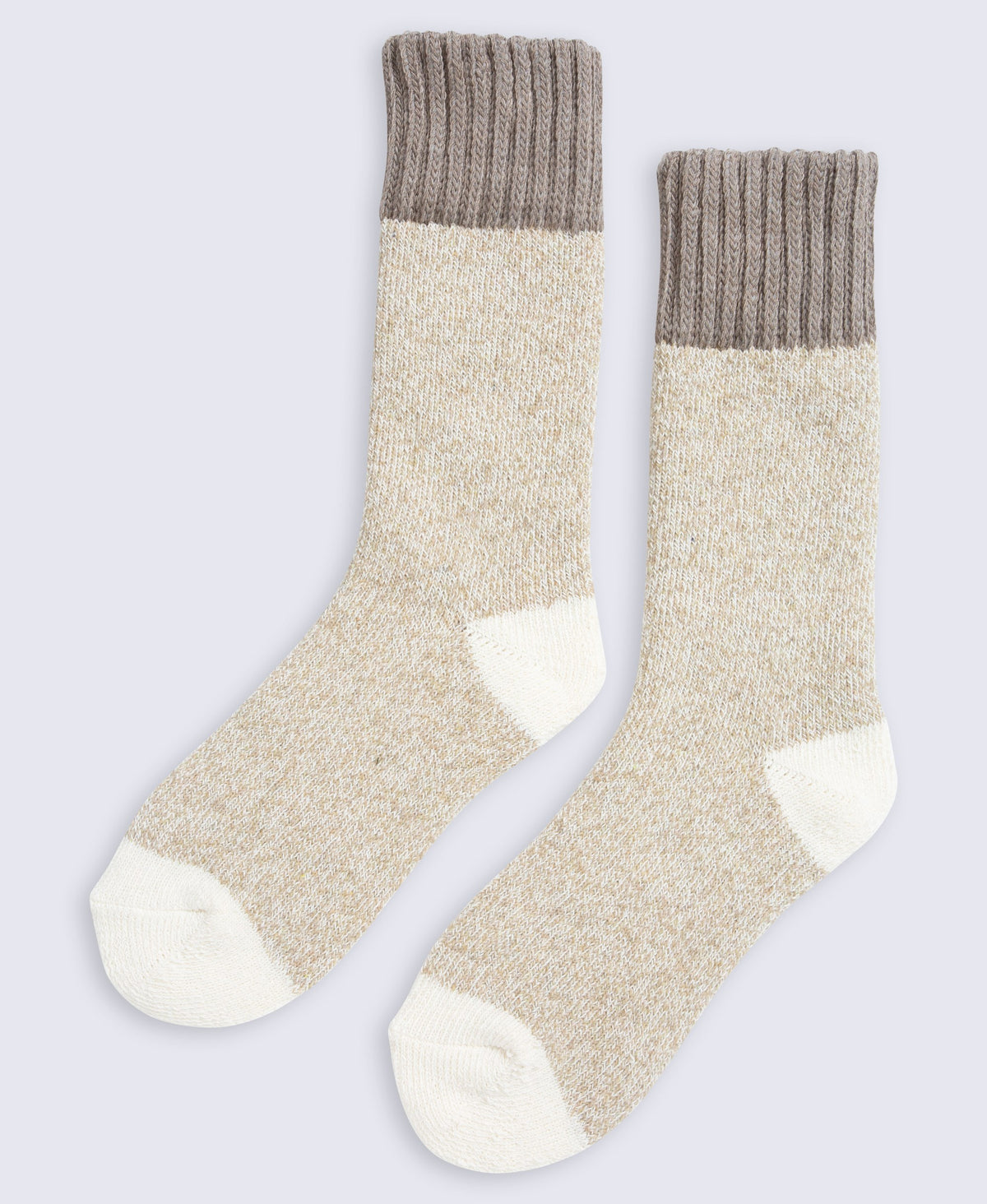 Darla Womens Chunky Mid Calf Socks - Light Beige