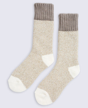 Darla Womens Chunky Mid Calf Socks - Light Beige