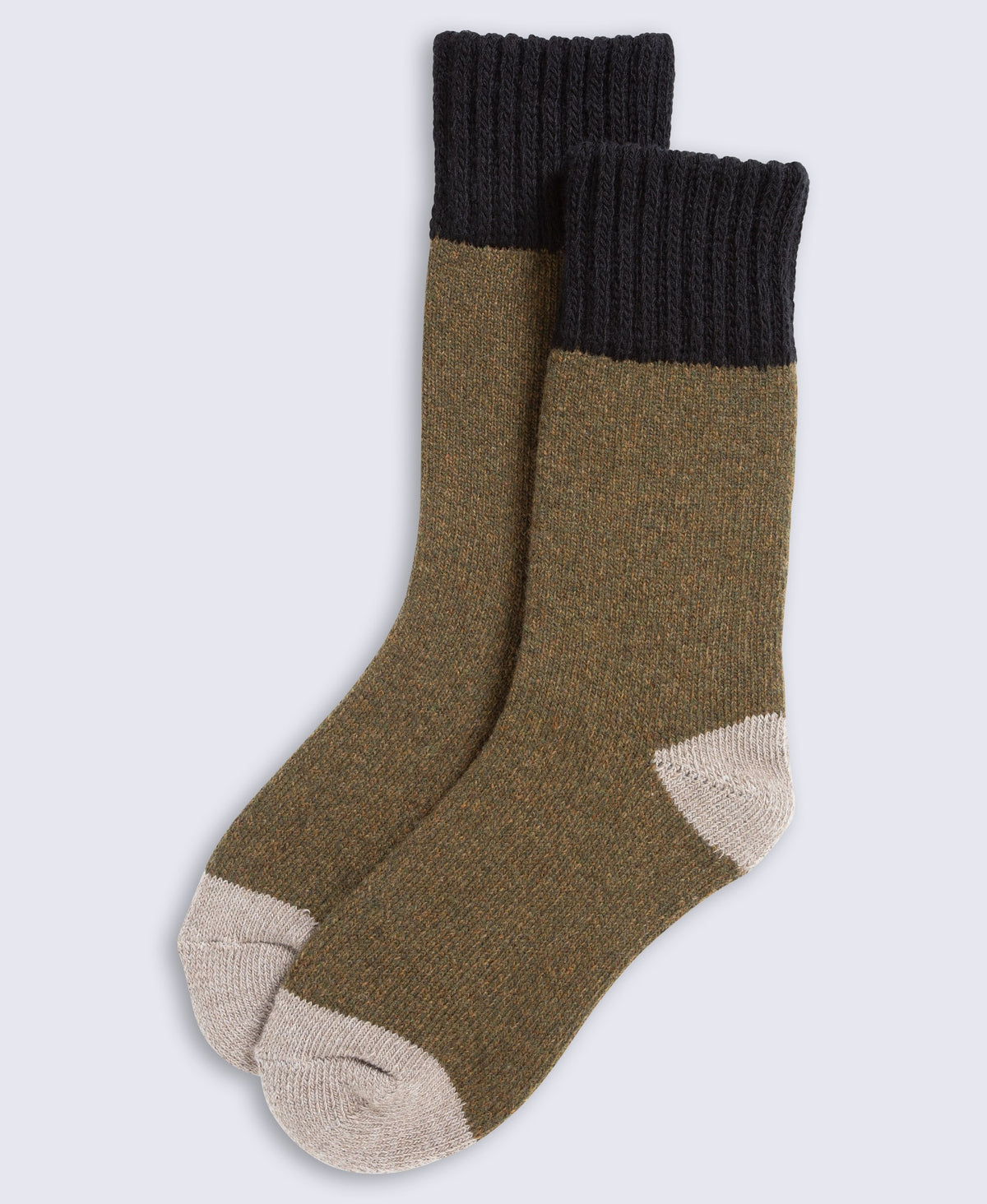 Dallas Mens Chunky Mid Calf Socks - Khaki