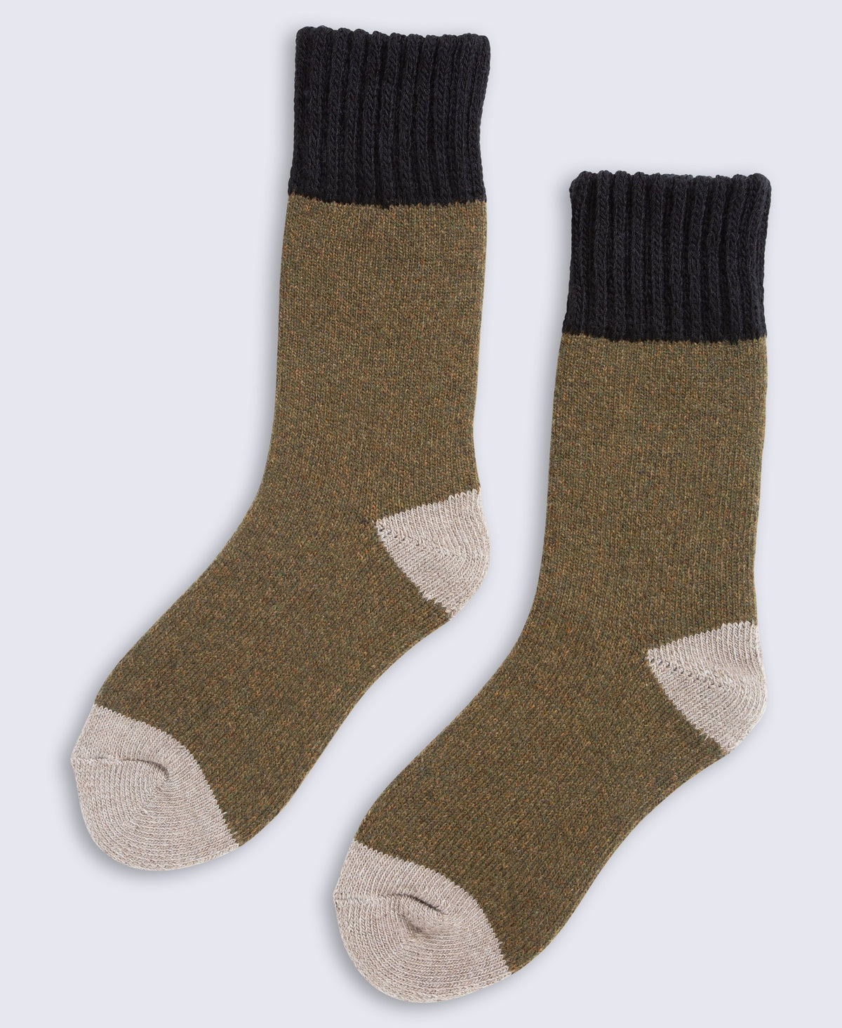 Dallas Mens Chunky Mid Calf Socks - Khaki