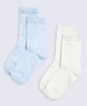 Lexi Kids Nepped Mid Calf Socks 2 Pack - Blue