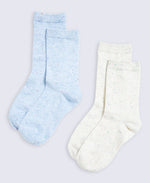 Lexi Kids Nepped Mid Calf Socks 2 Pack - Blue