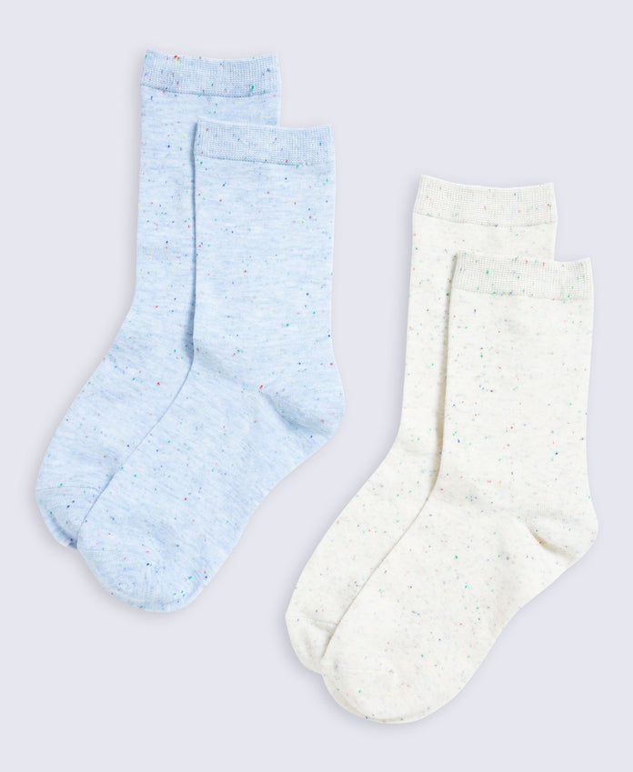Lexi Kids Nepped Mid Calf Socks 2 Pack - Blue