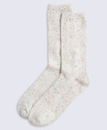 Lexi Womens Nepped Mid Calf Socks - Light Beige