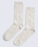 Lexi Womens Nepped Mid Calf Socks - Light Beige