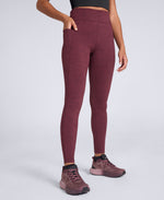 Womens Active Supersoft Leggings - Dark Burgundy