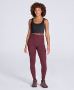 Womens Active Supersoft Leggings - Dark Burgundy