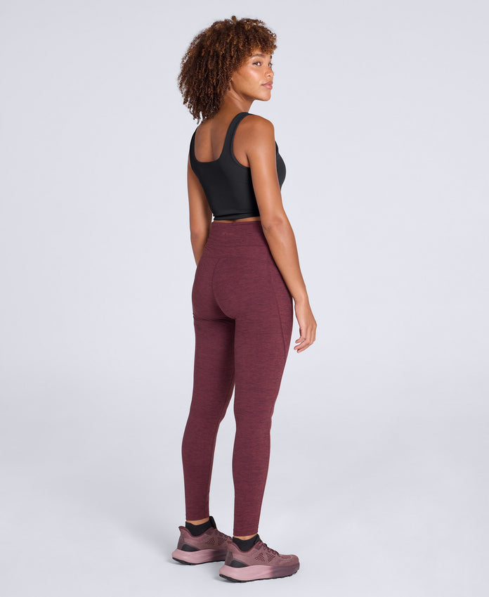 Womens Active Supersoft Leggings - Dark Burgundy