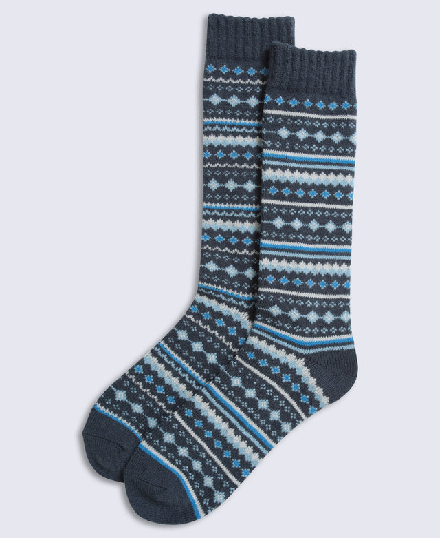 Hansel Mens Fairisle Mid Calf Socks - Mixed