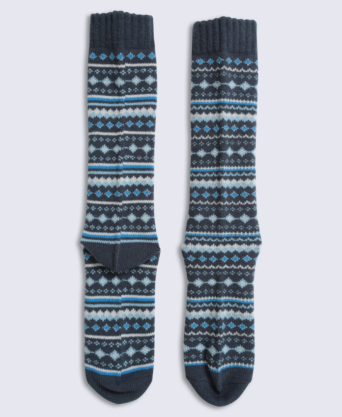 Hansel Mens Fairisle Mid Calf Socks - Mixed