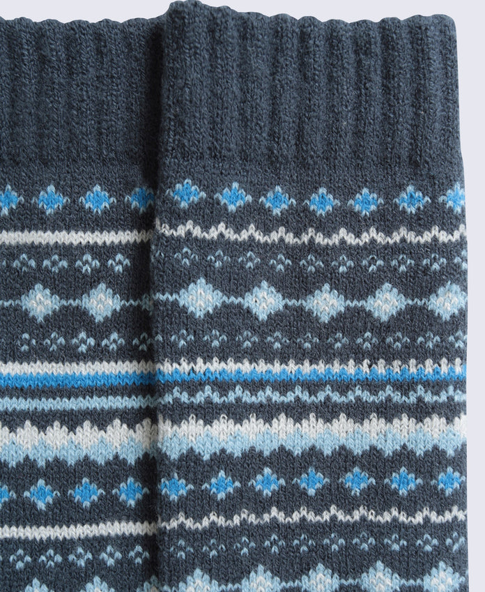 Hansel Mens Fairisle Mid Calf Socks - Mixed