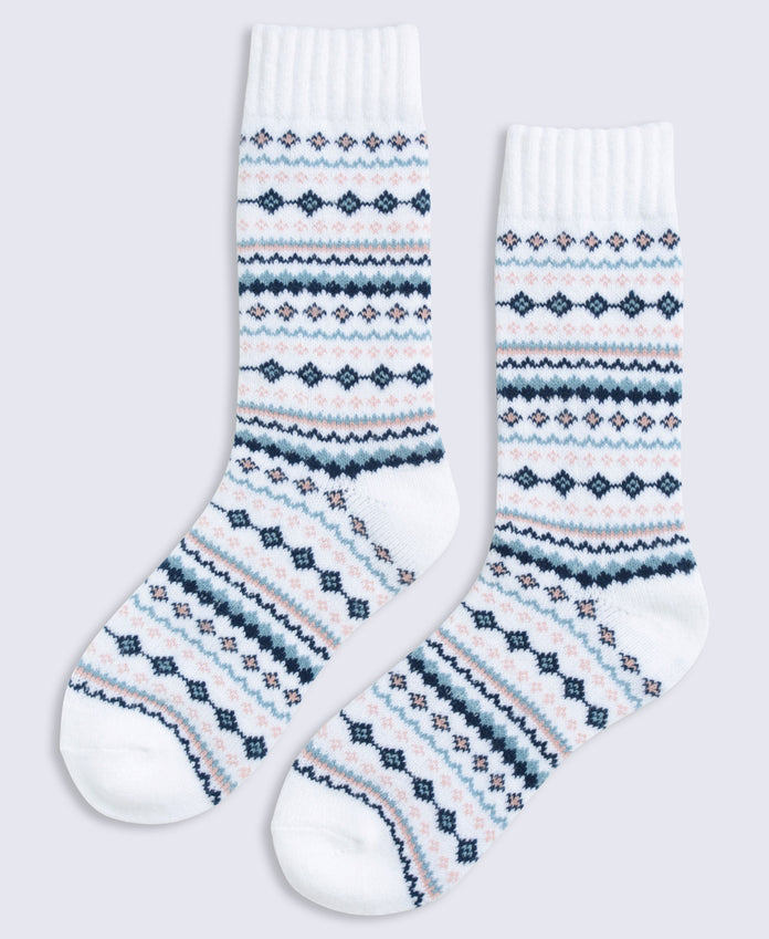 Holly Womens Fairisle Mid Calf Socks - Mixed