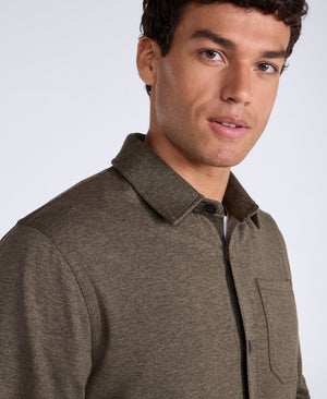 Mens Ethan Jersey Shirt - Dark Khaki