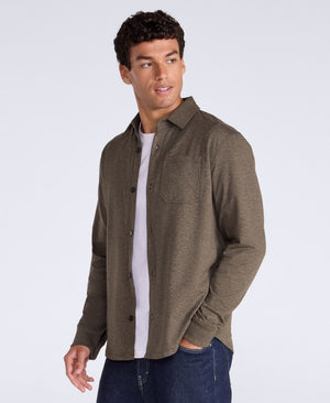 Mens Ethan Jersey Shirt - Dark Khaki