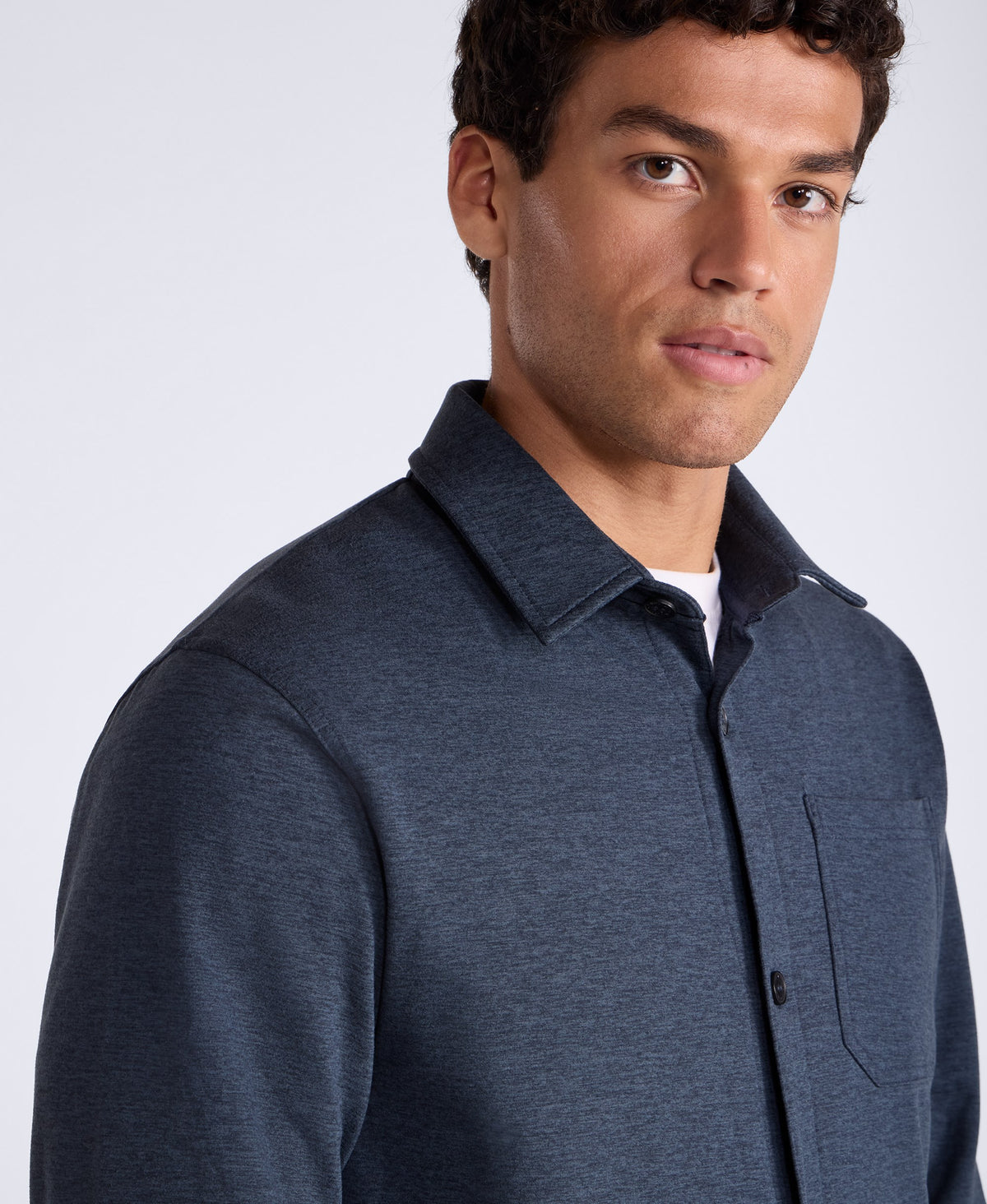 Mens Ethan Jersey Shirt - Navy