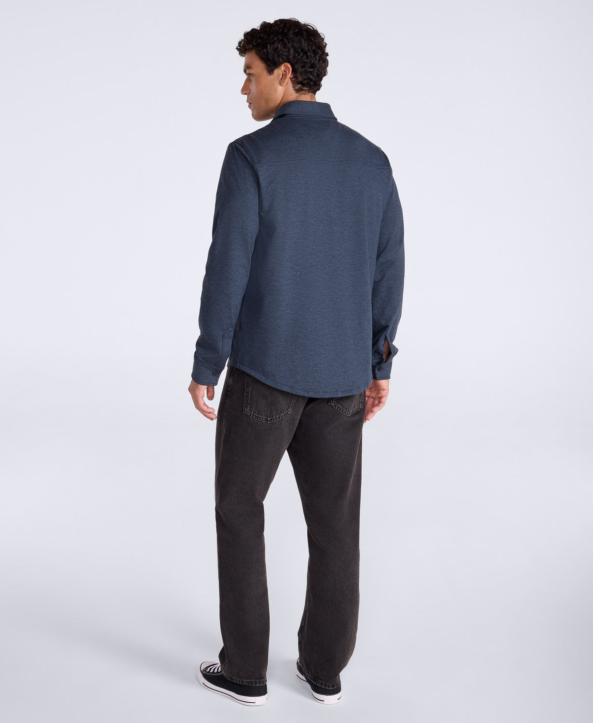Mens Ethan Jersey Shirt - Navy