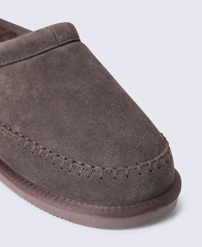 Sloane Womens Fur Lined Slippers - Brown