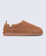 Sloane Mens Fur Lined Slippers - Tan