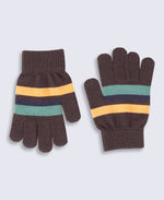 Kids Sherpa Lined Hat Snood Glove Set - Brown