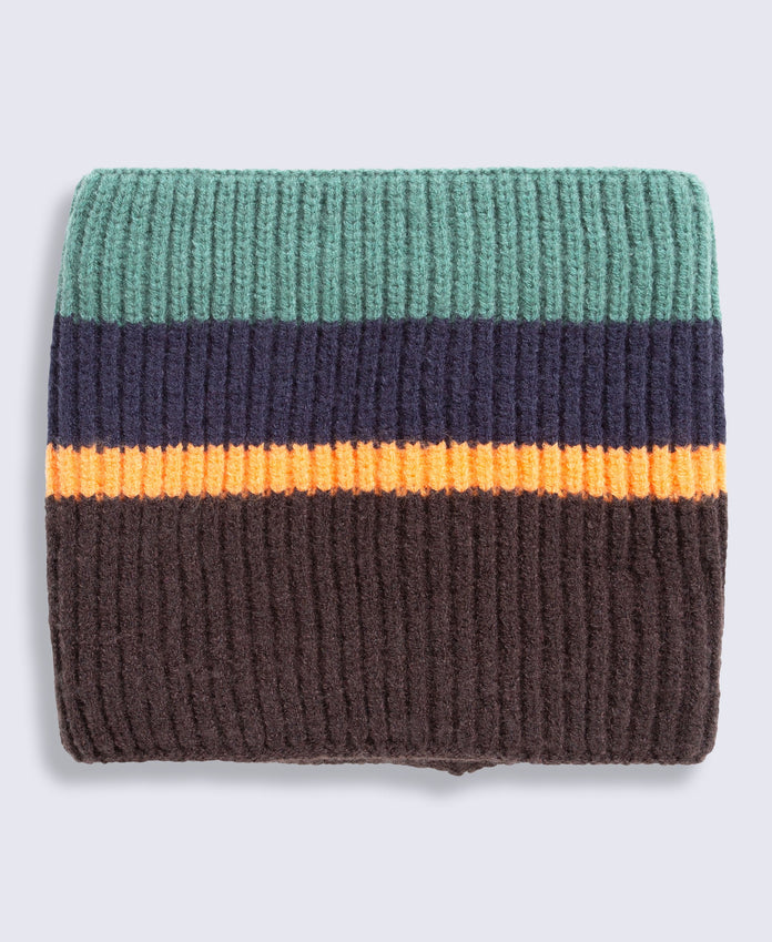 Kids Sherpa Lined Hat Snood Glove Set - Brown