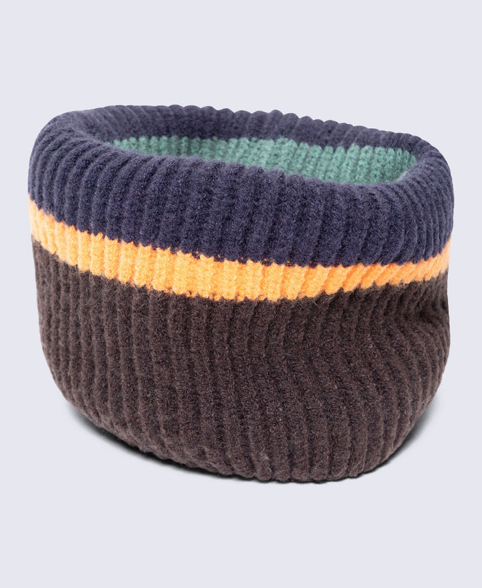 Kids Sherpa Lined Hat Snood Glove Set - Brown