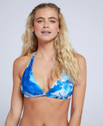 Womens Triangle Bikini Top - Blue
