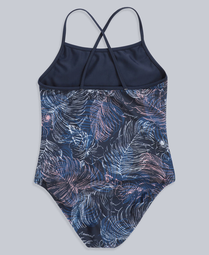 Vacation Kids Reversible Recycled Swimsuit - Navy