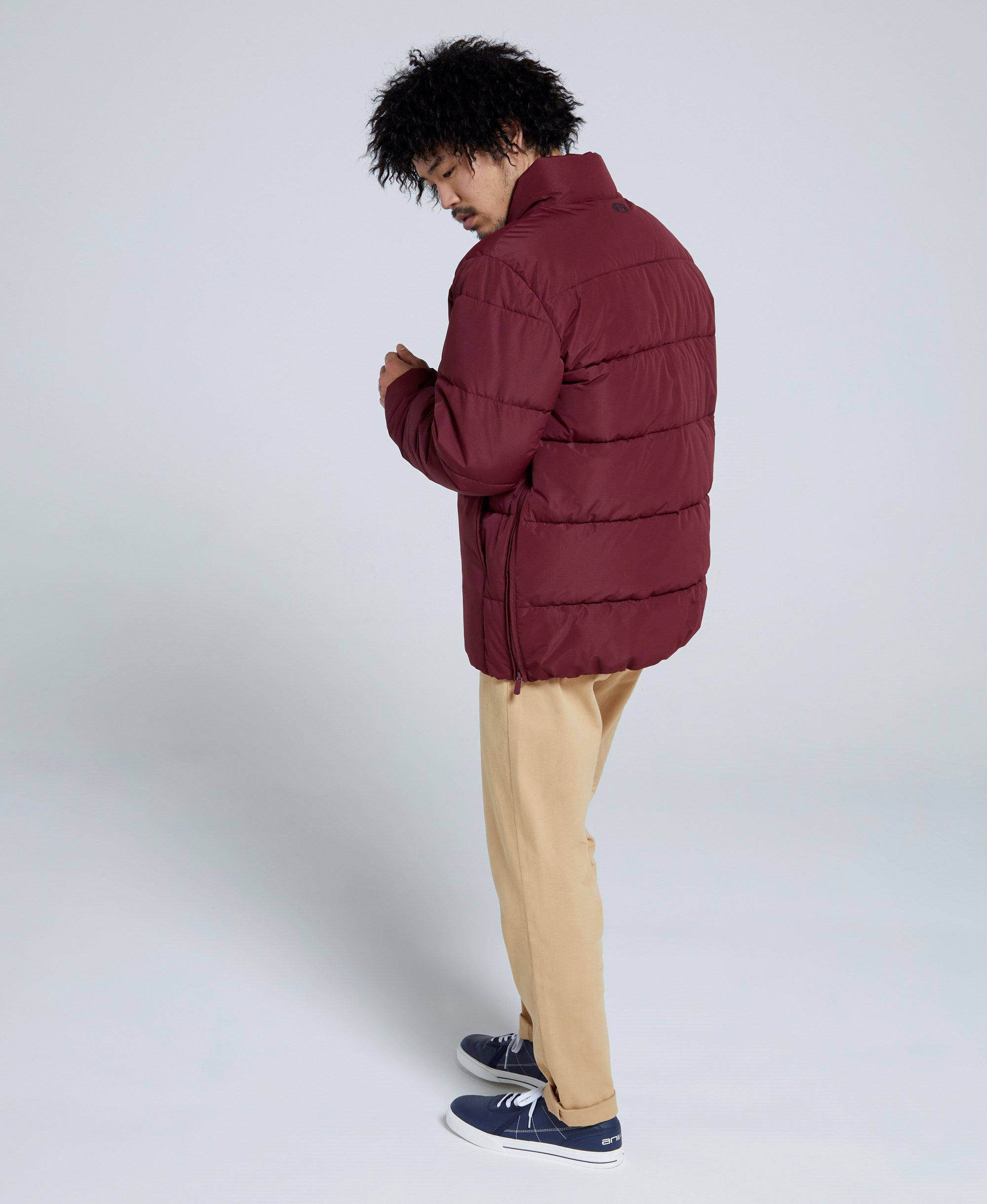 Westbay Mens Recycled Puffer Jacket - Burgundy