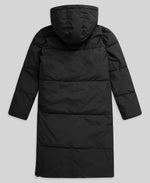 Dawlish Womens Recycled Longline Coat - Black