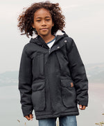 Whitsand Kids Sherpa Jacket - Black