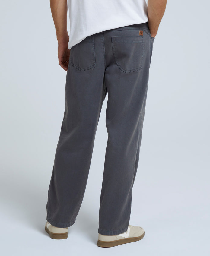 Oscar Mens Organic 5 Pocket Trousers - Charcoal