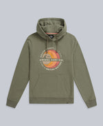 River Front Graphic Print Mens Organic Hoodie - Green