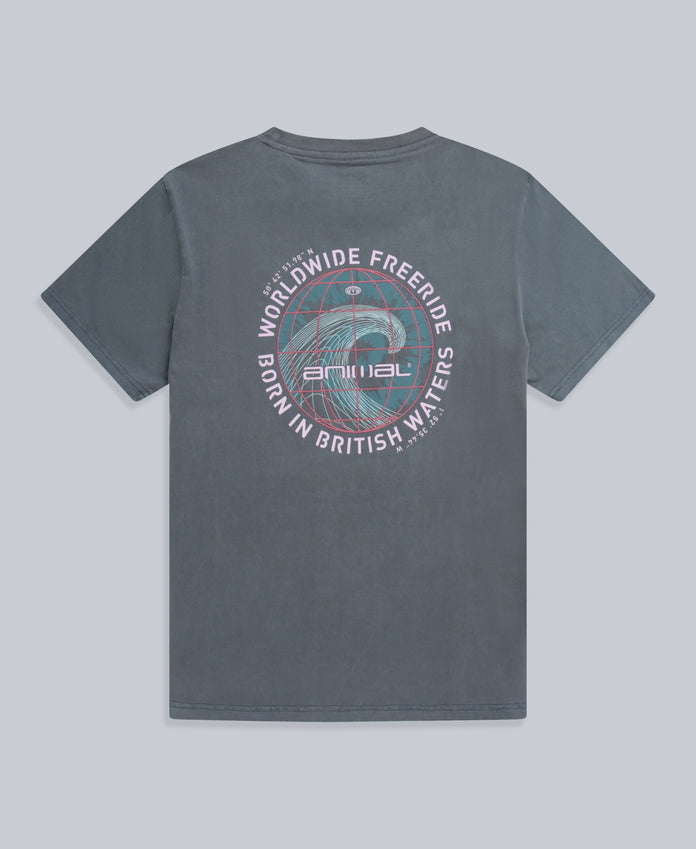 Chase Mens Organic Graphic T-Shirt - Petrol