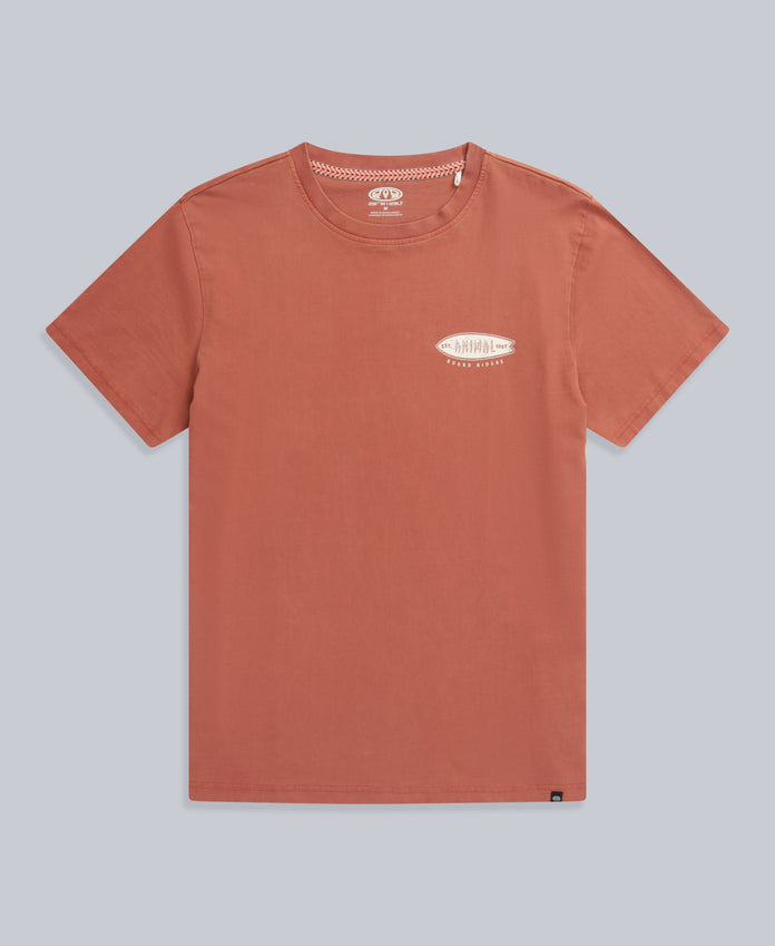 Chase Mens Organic Graphic T-Shirt - Rust
